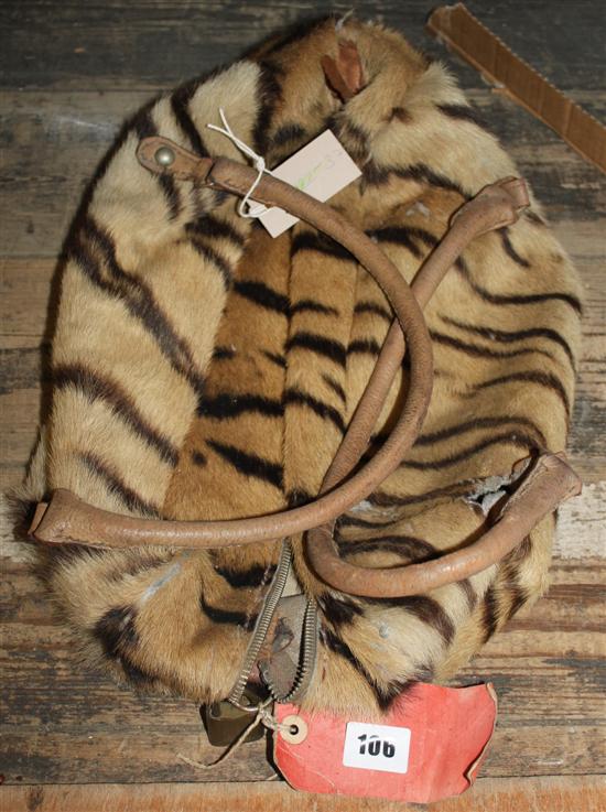 Tiger skin bag and Leopard skin purse